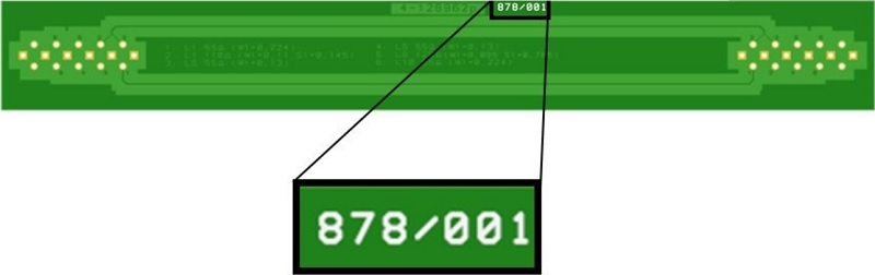 Example: Impedance measurement coupon
with serial numbering